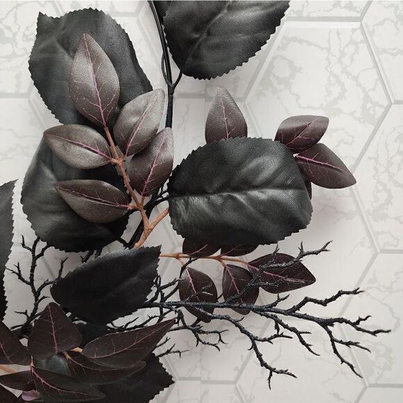 Nwt Halloween leaf and floral wreath "Threshold" - Picture 4 of 5